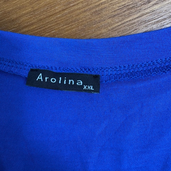 NEW Arolina Blue V-Neck Short Sleeve Maxi T-Shirt Dress - Picture 4 of 7